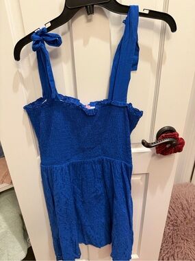 Francesca's Collections Cobalt Blue Smocked Sundress